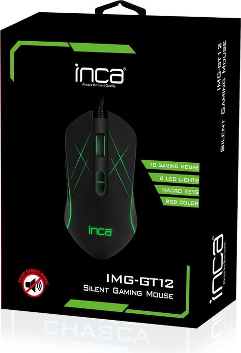 Actual product image Inca 6 LED Softwear/ Silent Gaming Mouse (Cable)