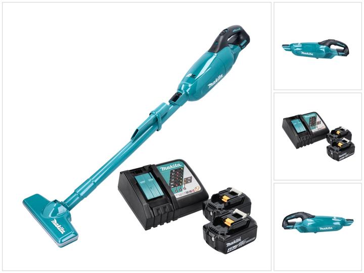 Immagine prodotto Makita DCL 280 FRM Aspirapolvere a batteria 18 V Brushless + 2x Batteria 4.0 Ah + Caricabatterie