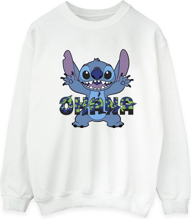 Disney Lilo And Stitch Ohana Blue Glitch Sweatshirt (XXL)
