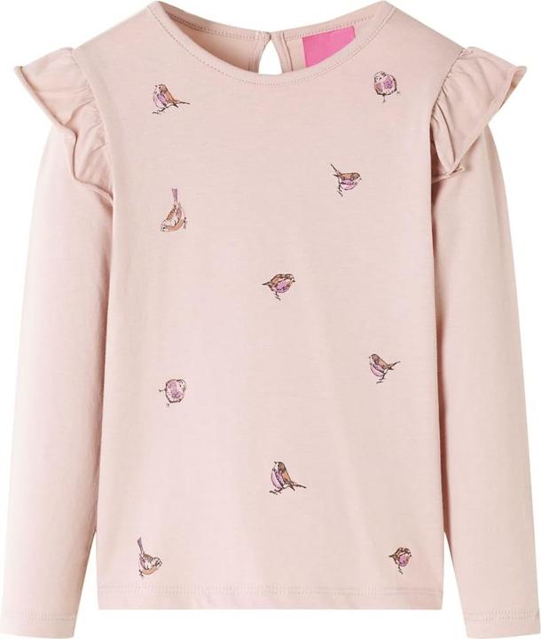 Actual product image VidaXL Children's long sleeve shirt pink 128,Material: 100 % cotton,colour (128)