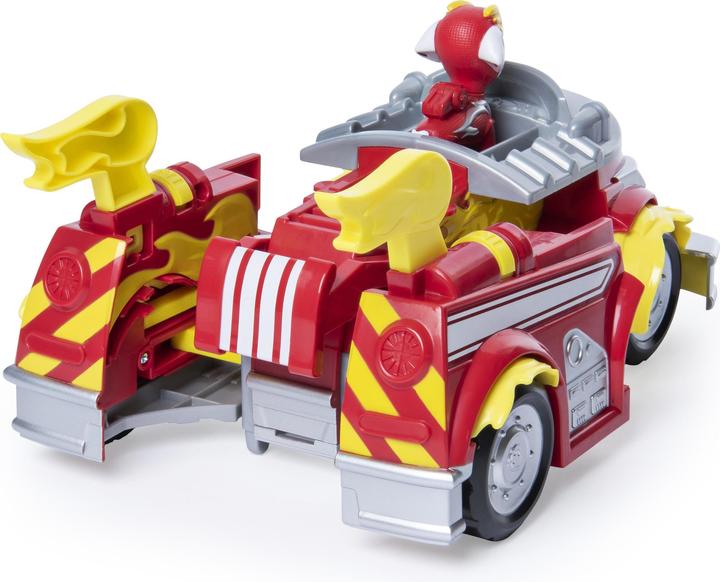 Actual product image Spin Master PAW Patrol Mighty Pups Super Paws - Marshall's Transformable Powered Up Vehicle with Figure