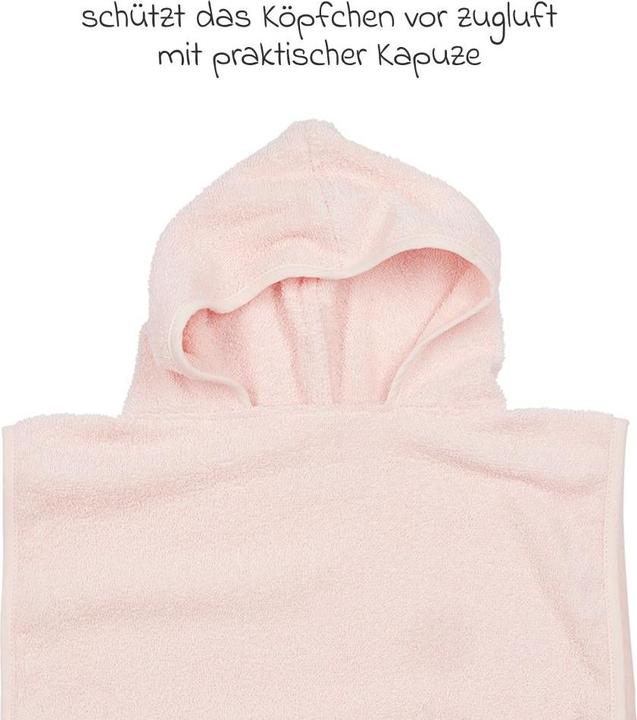 Actual product image Meyco Terry towelling bath poncho 1-3 jaar soft pink