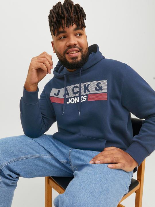 Produktbild Jack & Jones Basic Logo Plus Size Hoodie (6XL)