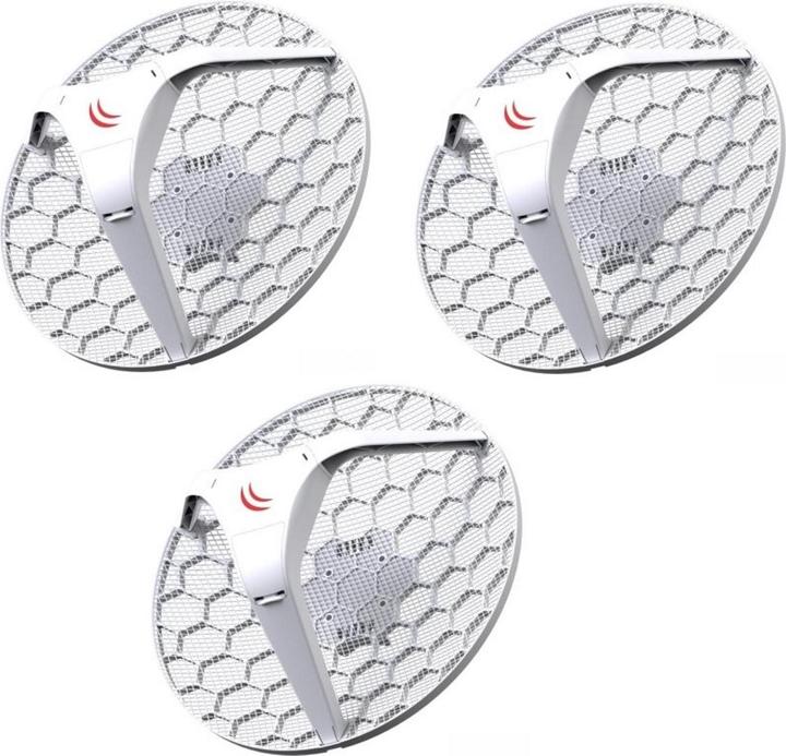 Actual product image MikroTik LHG 5, LHG 5 Dual Chain 5Ghz 802.11an 24.5dBi Integrated antenna, 600MHz COU, 64MB RAM,...