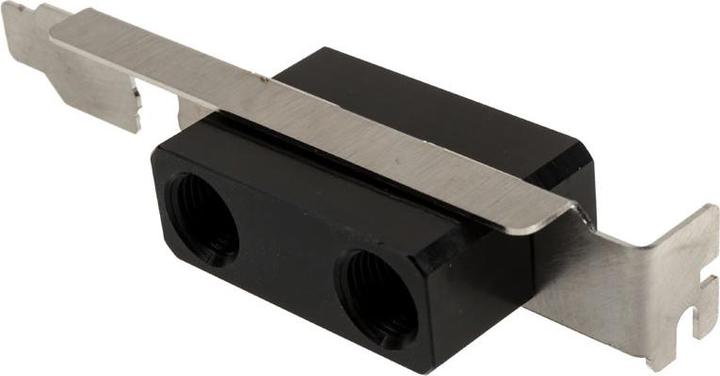 Actual product image Aqua Computer G1/4 housing feed-through via slot bracket