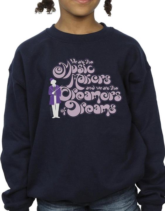 Produktbild Willy Wonka & the Chocolate Factory Dreamers Text Sweatshirt Mädchen (152, 158)
