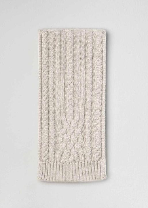 Furnari Gestrickter 100% KaschmirSchal - Hellbeige