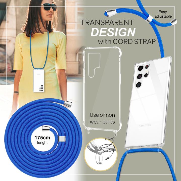 Produktbild Nalia Klare Hybrid Hülle mit Kette zum Umhängen