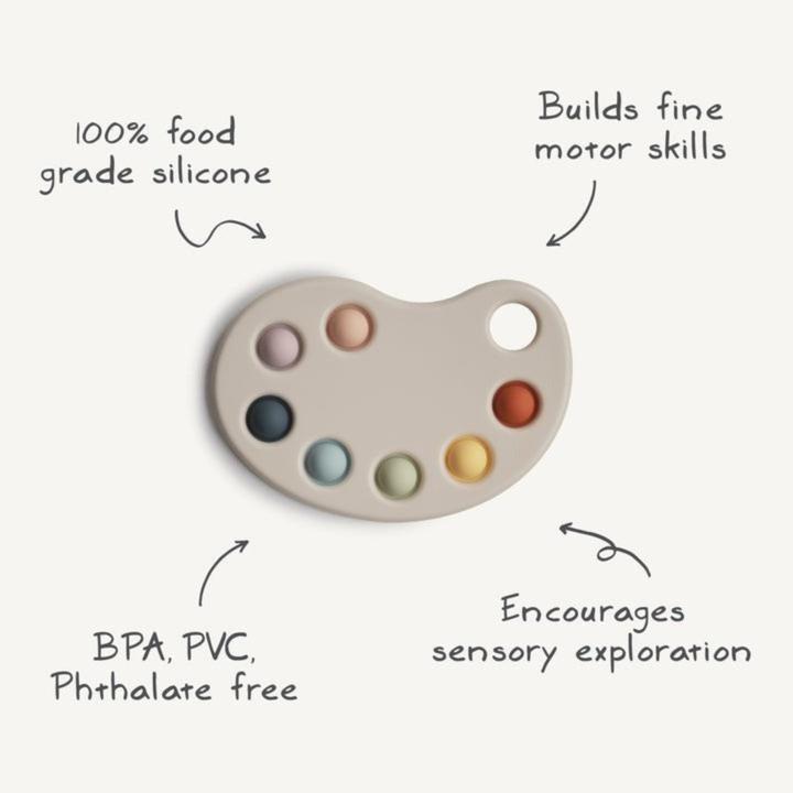 Actual product image Mushie Paint Palette Print Toy