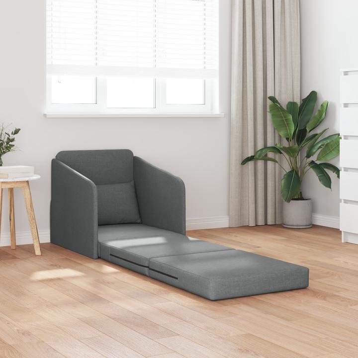 Immagine prodotto VidaXL Divano letto a terra 2 in 1 grigio scuro 65x80x83 cm in tessuto (2 posti)