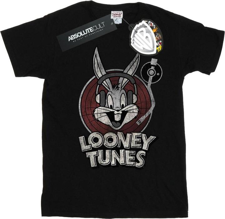 Immagine prodotto Looney Tunes Bugs Bunny Circle Logo Maglietta Ragazze (152, 158)