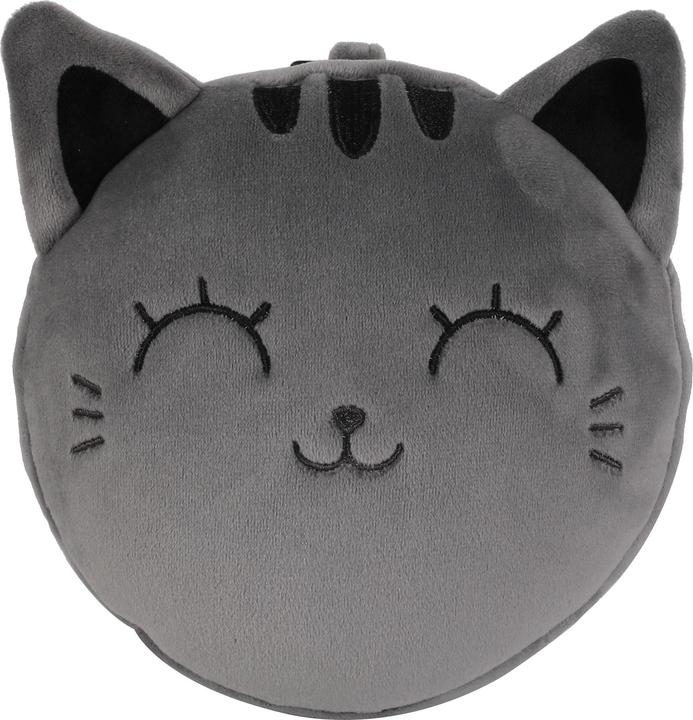 Produktbild Total Juggling iTotal - Pillow with Sleep Mask - Grey Cat (XL2529) (Kopf- & Nackenkissen, Schlafmaske)