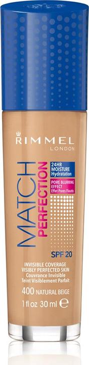 Actual product image Rimmel London Match Perfection SPF20 (400 Natural Beige)