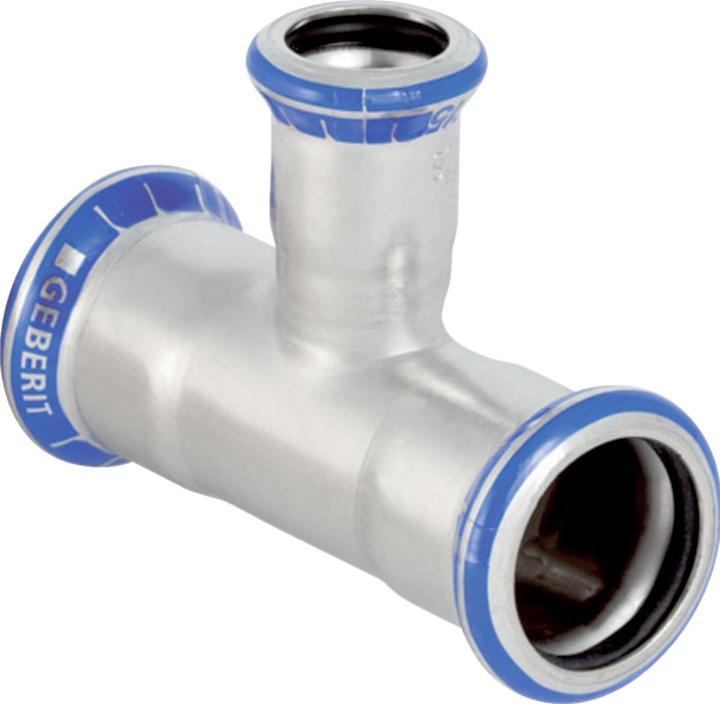 Actual product image Geberit Mapress stainless steel T-piece reduced, d42-15-42