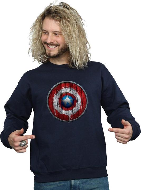 Image du produit - Sweat CAPTAIN AMERICA WOODEN SHIELD - Homme (4XL)