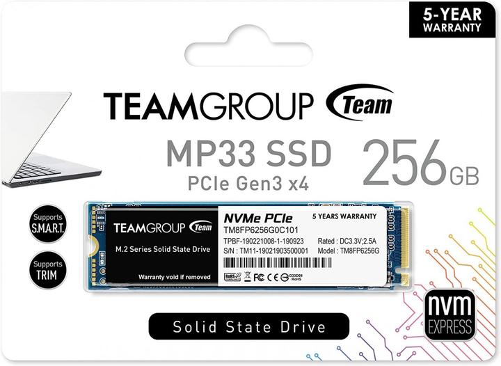 Produktbild Team Group MP33 (256 GB, M.2 2280)