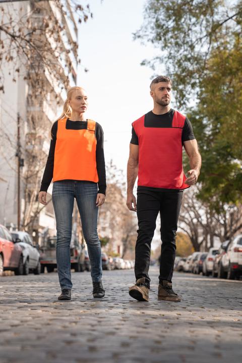 Actual product image Korntex High visibility waistcoat in asymmetric design (3XL)