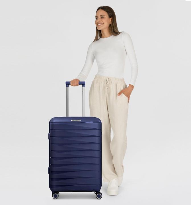 Image du produit Franky London 4 rollers Trolley M 42 cm with extensible fold (59 l, M (50 - 90l))