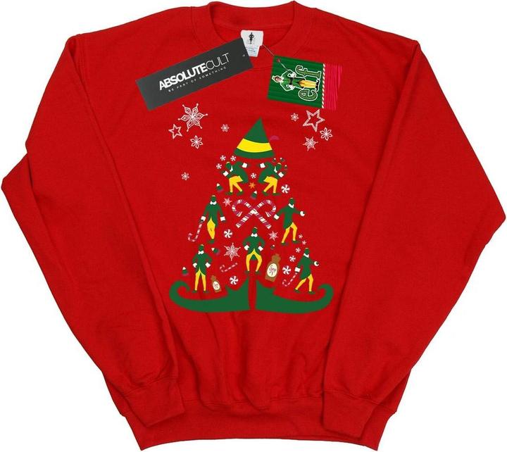Actual product image Elf Mens Christmas Tree Sweatshirt (M)