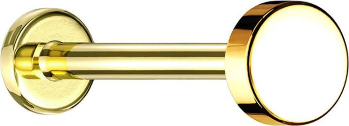 Actual product image Star Piercing Micro Labret internal thread gold-plated disc (without brass, Titanium G23)