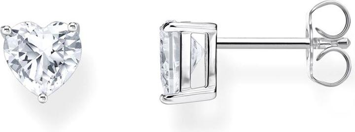 Produktbild Thomas Sabo Ohrstecker mit weissem Stein in Herzform (925er Silber)