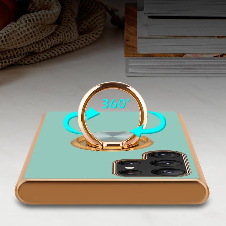 Actual product image Cadorabo Case for Samsung Galaxy S22 ULTRA in TPU with camera protection and ring LM089 Style (Samsung Galaxy S22 Ultra)