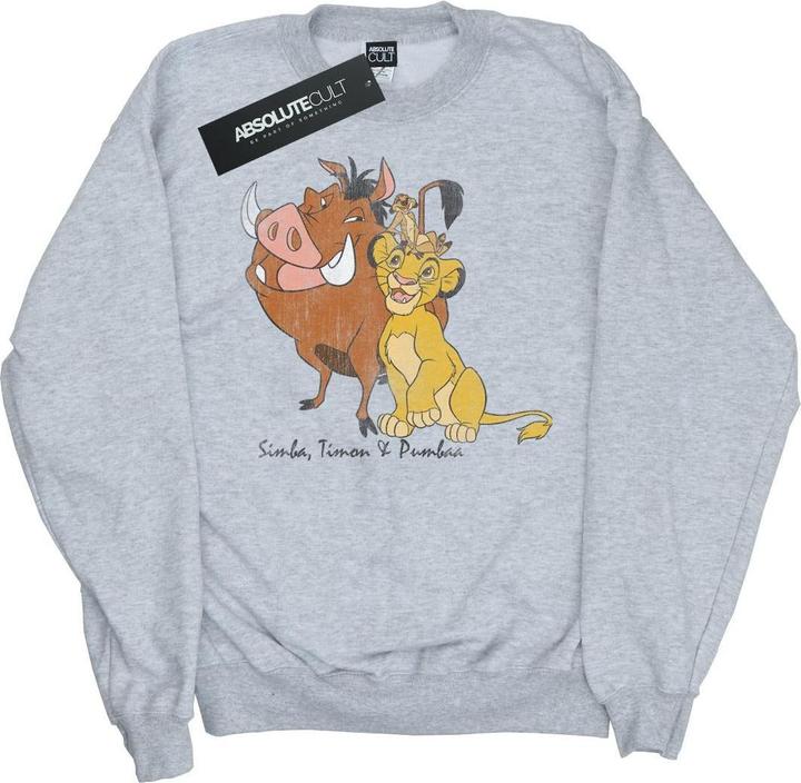 Produktbild Disney The Lion King Classic Simba Timon And Pumbaa Sweatshirt Mädchen (140, 146)