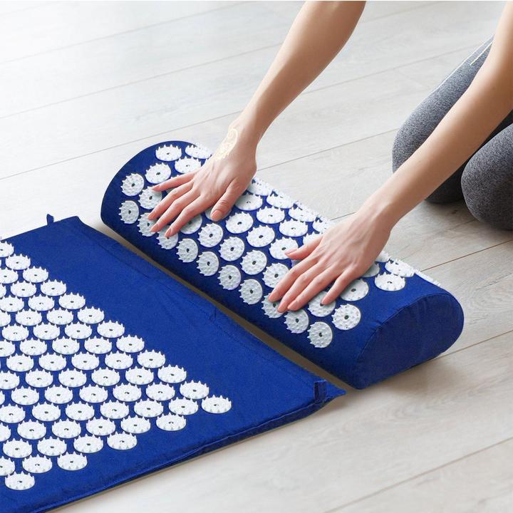 Immagine prodotto JTI Tappetino per agopressione e cuscino per agopressione - blu