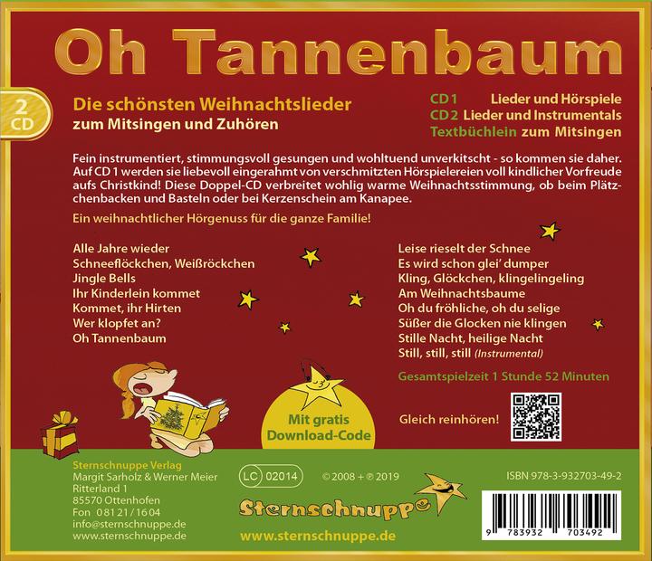 Actual product image Oh Tannenbaum - the most beautiful Christmas songs (Werner Meier, Margit Sarholz, Sternschnuppe publishing house, German)