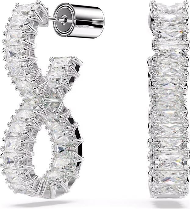 Immagine prodotto Swarovski Orecchini a cerchio Hyperbola infinity bianchi (Metallo Swarovski)