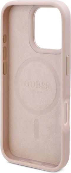 Productafbeelding Guess GUHMP16XU4GPRP iPhone 16 Pro Max 6,9" różowy/roze hardcase 4G Logoplaat MagSafe (Apple iPhone 16 Pro Max)