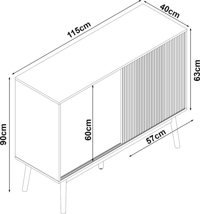 Immagine prodotto En.Casa Landskrona (115 x 40 x 90 cm)