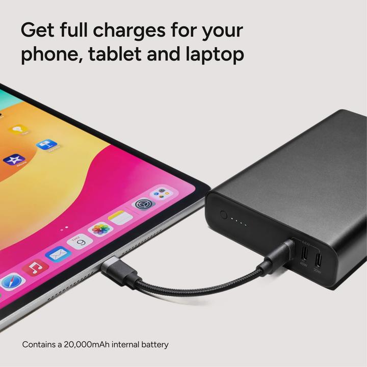 Actual product image mophie Powerstation Pro Schnellladegerät Powerbank 20.000mAh Schwarz (20000 mAh, 45 W)