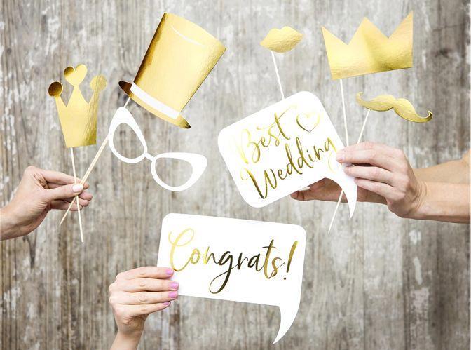 Produktbild Partydeco Photo Booth Wedding Set