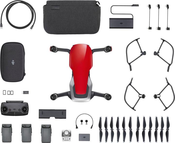 DJI Mavic Air Fly Plus Bundle Flame Rouge Flamme Rouge (21 min, 430 g, 12 Mpx)