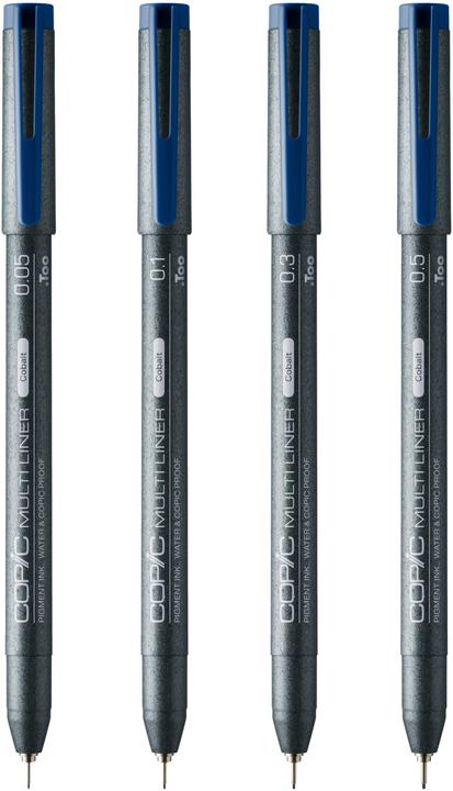 Actual product image Copic Multiliner Cobalt Set, 4 pieces assorted (Cobalt, 4 x)
