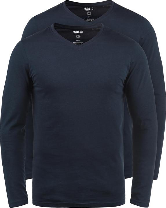 Actual product image Solid Basil Men's Long Sleeve T-Shirt Top Basic Made Of 100% Cotton (M)