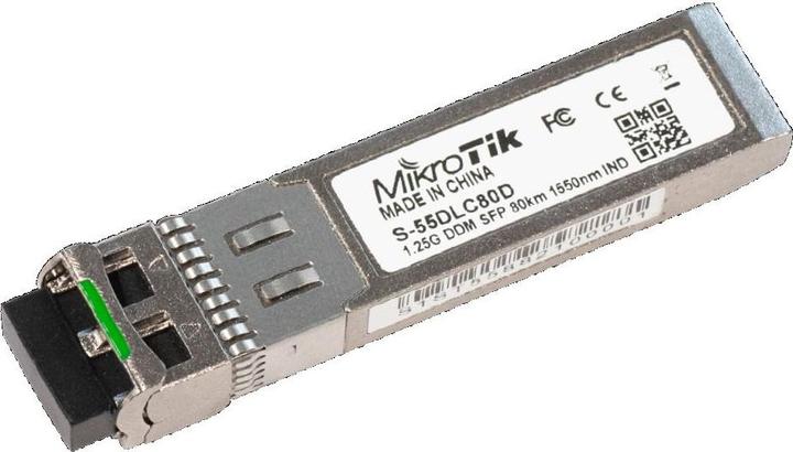 Produktbild MikroTik S-55DLC80D | Moduł SFP | 1,25Gb/s, 2x LC, 1550nm, 80km, DDM, Jednomodowy (80000 m)