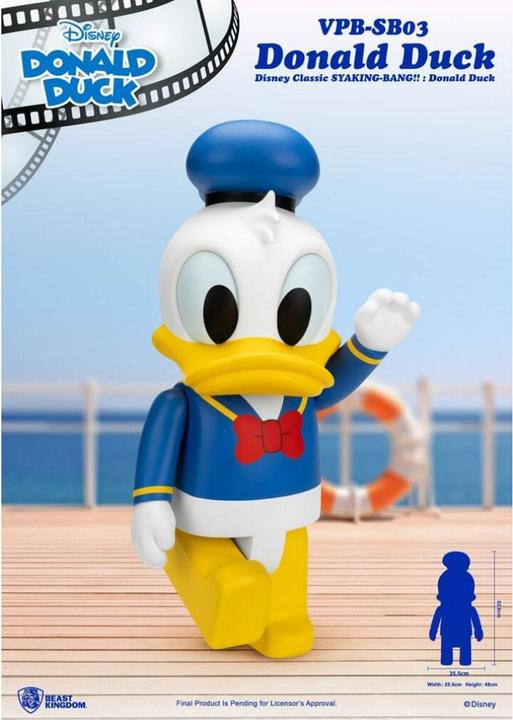 Beast Kingdom Disney Syaing Bang vinyl money box Mickey and Friends Donald Duck 53 cm