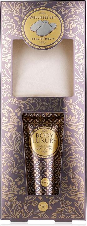 Image du produit Accentra Set de soin des pieds BODY LUXURY en coffret cadeau, avec lotion pour les pieds 100ml, chaussons (Set soin capillaire)