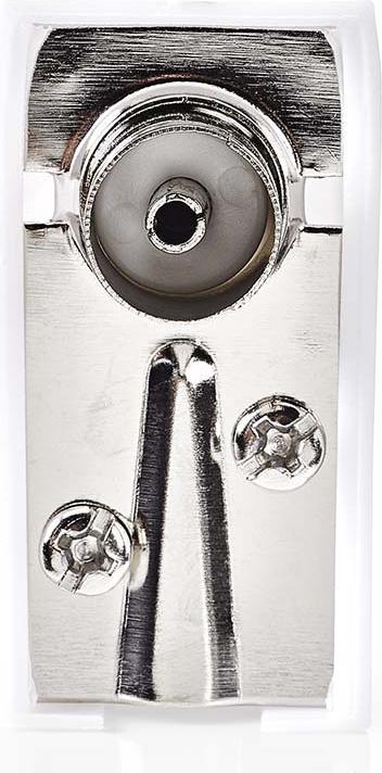 Image du produit Nedis IEC (Coax) mâle | Coudé | Femelle | Nickelé | 75 Ohms | Vis | Durc. d'entrée de câble (75 dB, Câble d'antenne)