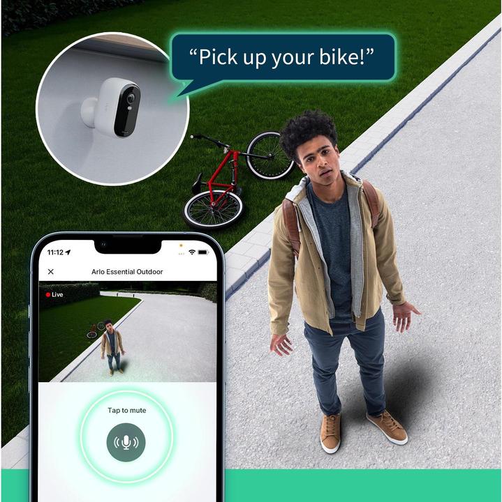 Image du produit Arlo Essential 2K Outdoor Camera (2560 x 1440 Pixels)