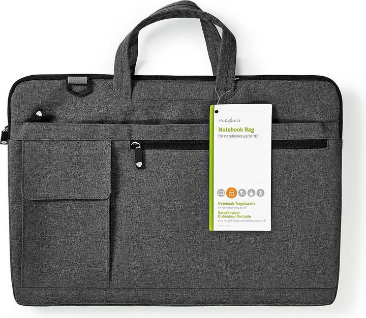 Produktbild Nedis Notebook-Tasche - Laptoptasche - Aktentasche - Schultertasche - Das Tragen Gürtel - 17-18" - (18", Universal)