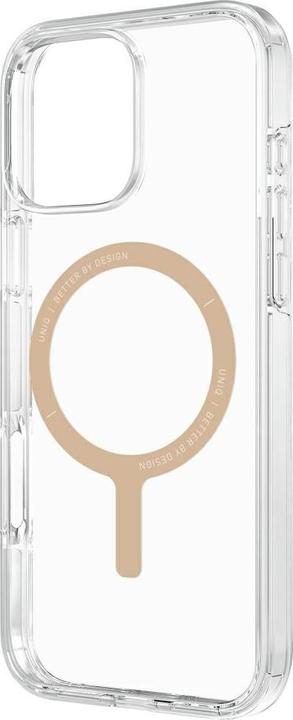 Actual product image Uniq Clario Magclick Charging Case for iPhone 16 Pro - Transparent Gold (Apple iPhone 16 Pro)