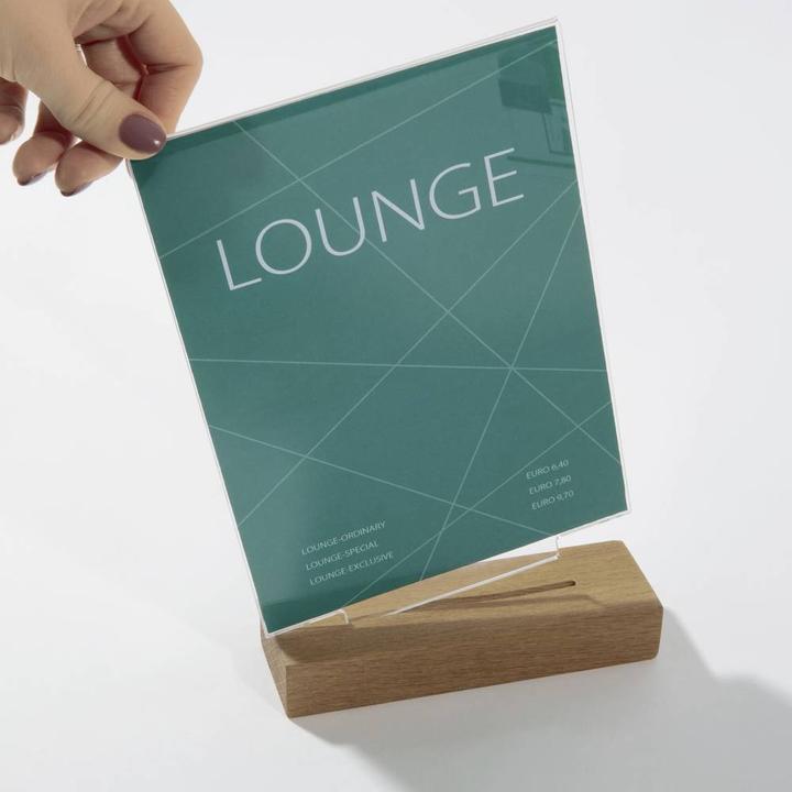 Actual product image Sigel Table display with wooden base (A6)