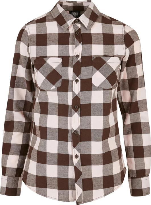 Urban Classics Ladies Turnup Checked Flanell Shirt - 1180