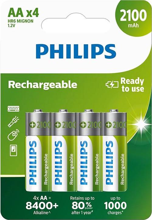 Philips Battery Multilife AA / R6 2100mAh 4 pcs. (4 pcs., AA, 2100 mAh)