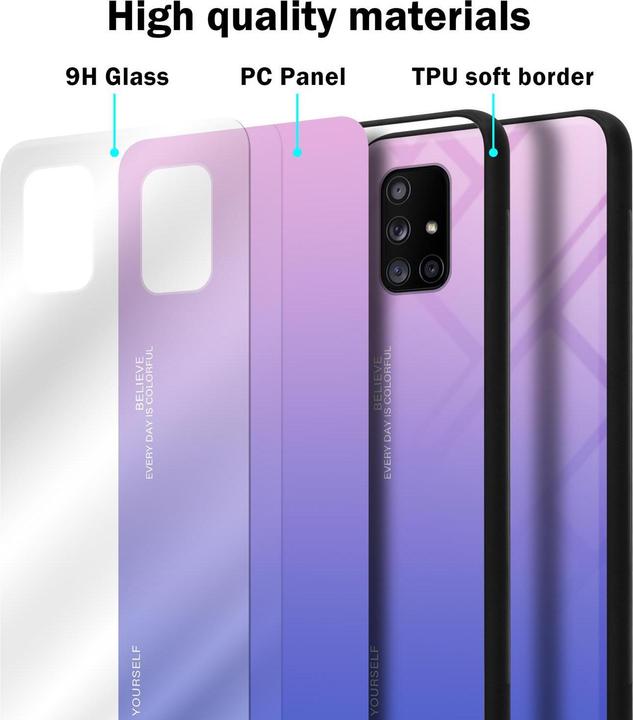 Image du produit Cadorabo Couverture en verre TPU 2 couleurs (Samsung Galaxy A71 5G)