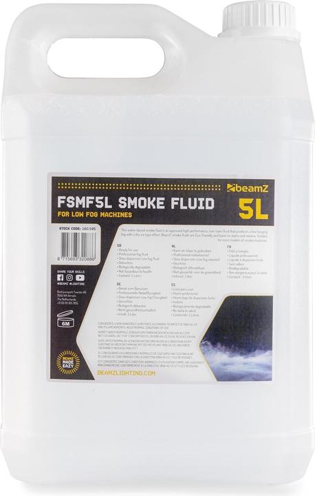 Image du produit BeamZ Fluide de brouillard FSMF5L Low Fog (Liquide de brouillard)