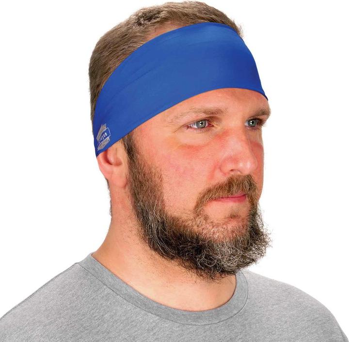 Actual product image Ergodyne Chill-Its 6634 Cooling Headband, blue